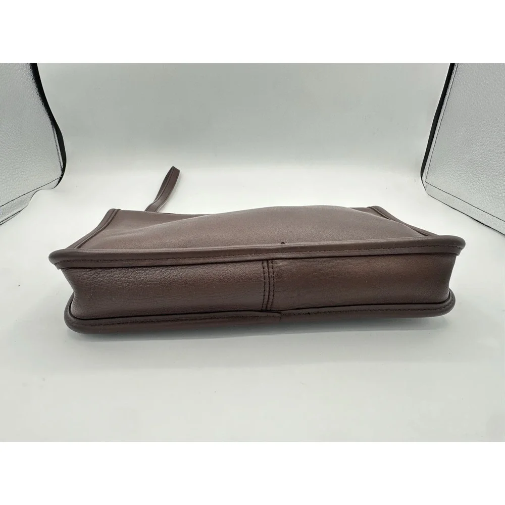 Coach Men's Mahogany Brown Zip Top Pouch Bag 9972 Vintage